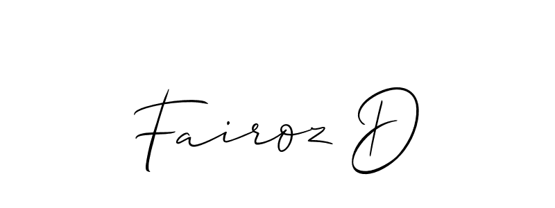 Similarly Allison_Script is the best handwritten signature design. Signature creator online .You can use it as an online autograph creator for name Fairoz D. Fairoz D signature style 2 images and pictures png