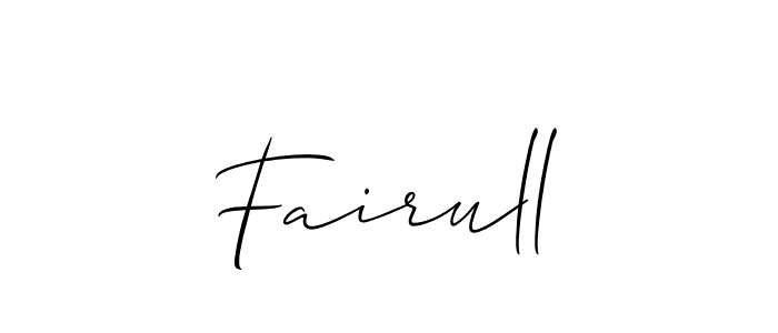 It looks lik you need a new signature style for name Fairull. Design unique handwritten (Allison_Script) signature with our free signature maker in just a few clicks. Fairull signature style 2 images and pictures png