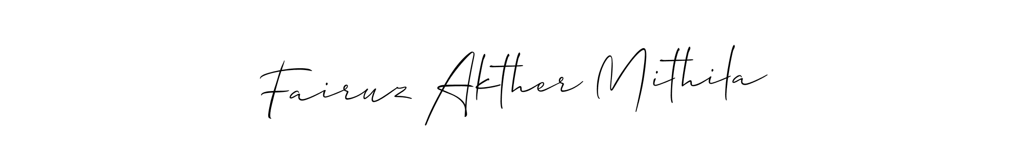 How to make Fairuz Akther Mithila signature? Allison_Script is a professional autograph style. Create handwritten signature for Fairuz Akther Mithila name. Fairuz Akther Mithila signature style 2 images and pictures png