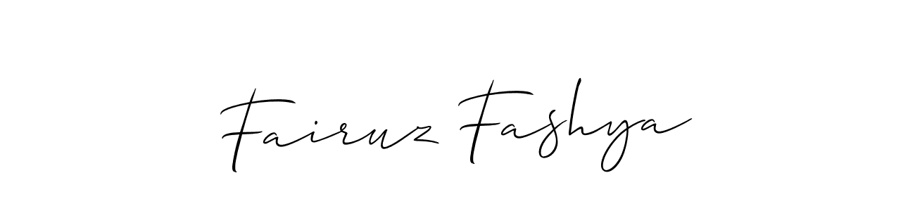 How to make Fairuz Fashya signature? Allison_Script is a professional autograph style. Create handwritten signature for Fairuz Fashya name. Fairuz Fashya signature style 2 images and pictures png