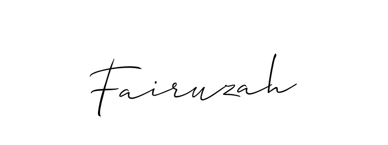 Also You can easily find your signature by using the search form. We will create Fairuzah name handwritten signature images for you free of cost using Allison_Script sign style. Fairuzah signature style 2 images and pictures png