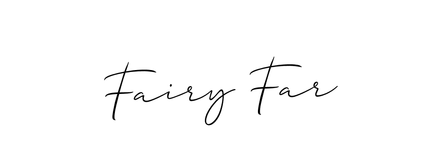 Use a signature maker to create a handwritten signature online. With this signature software, you can design (Allison_Script) your own signature for name Fairy Far. Fairy Far signature style 2 images and pictures png