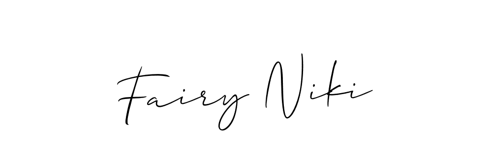 How to make Fairy Niki signature? Allison_Script is a professional autograph style. Create handwritten signature for Fairy Niki name. Fairy Niki signature style 2 images and pictures png