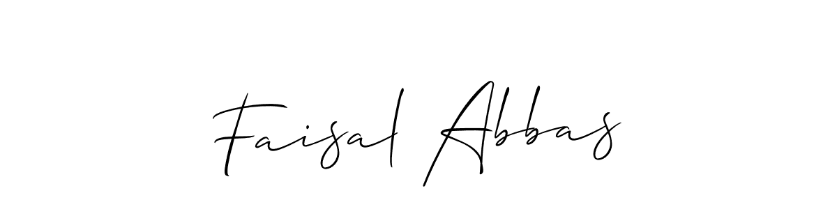 How to make Faisal Abbas name signature. Use Allison_Script style for creating short signs online. This is the latest handwritten sign. Faisal Abbas signature style 2 images and pictures png