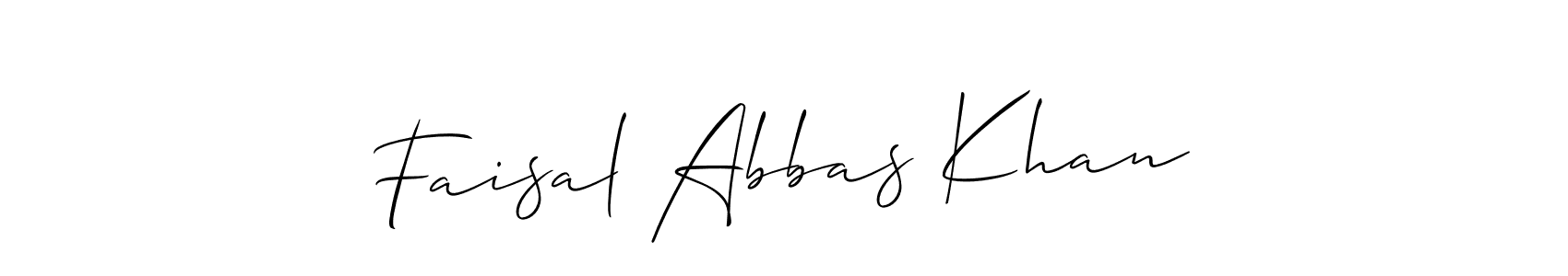 Use a signature maker to create a handwritten signature online. With this signature software, you can design (Allison_Script) your own signature for name Faisal Abbas Khan. Faisal Abbas Khan signature style 2 images and pictures png