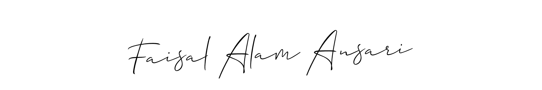 How to make Faisal Alam Ansari name signature. Use Allison_Script style for creating short signs online. This is the latest handwritten sign. Faisal Alam Ansari signature style 2 images and pictures png