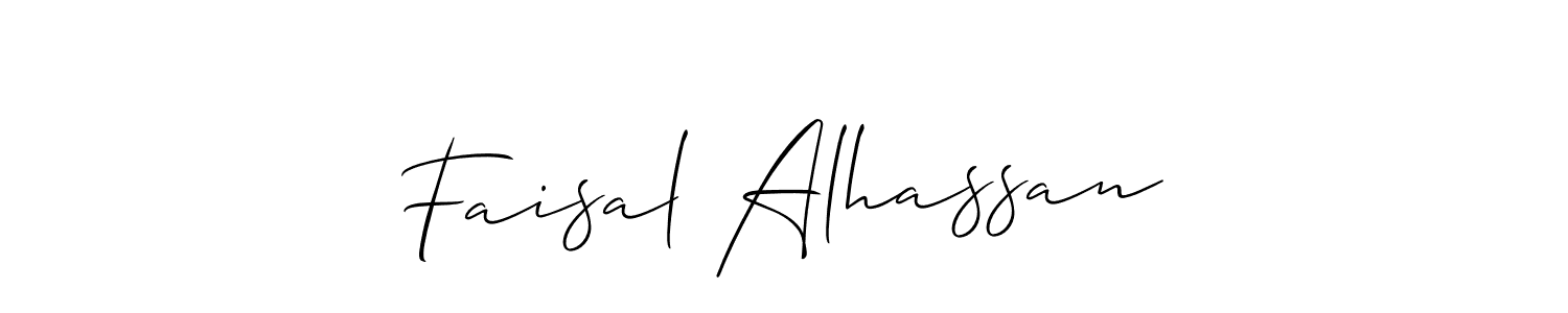 Similarly Allison_Script is the best handwritten signature design. Signature creator online .You can use it as an online autograph creator for name Faisal Alhassan. Faisal Alhassan signature style 2 images and pictures png