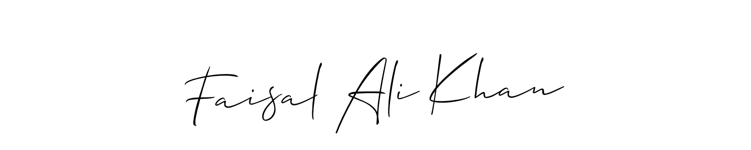 The best way (Allison_Script) to make a short signature is to pick only two or three words in your name. The name Faisal Ali Khan include a total of six letters. For converting this name. Faisal Ali Khan signature style 2 images and pictures png