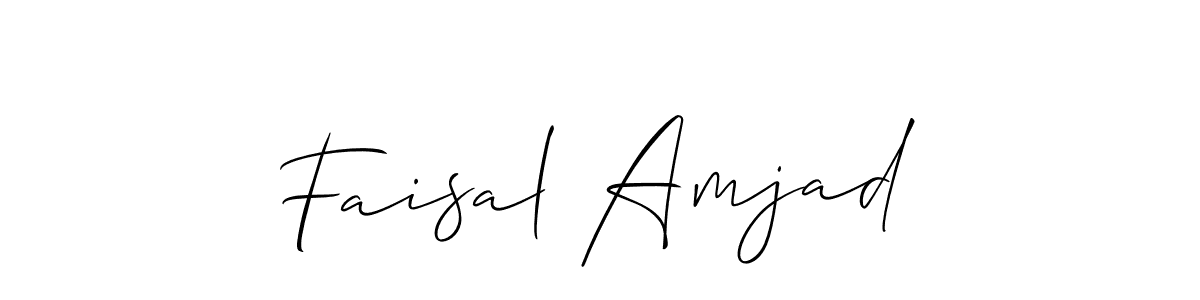 Create a beautiful signature design for name Faisal Amjad. With this signature (Allison_Script) fonts, you can make a handwritten signature for free. Faisal Amjad signature style 2 images and pictures png