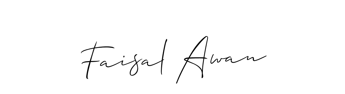 Allison_Script is a professional signature style that is perfect for those who want to add a touch of class to their signature. It is also a great choice for those who want to make their signature more unique. Get Faisal Awan name to fancy signature for free. Faisal Awan signature style 2 images and pictures png