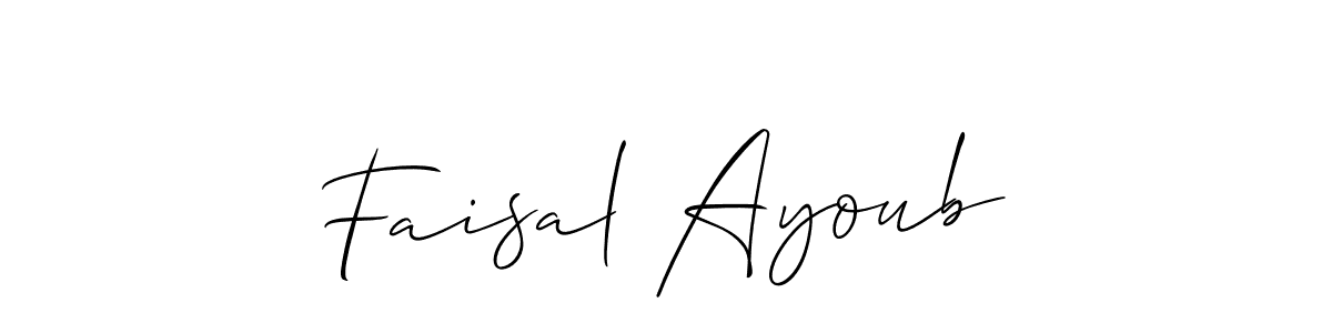 if you are searching for the best signature style for your name Faisal Ayoub. so please give up your signature search. here we have designed multiple signature styles  using Allison_Script. Faisal Ayoub signature style 2 images and pictures png