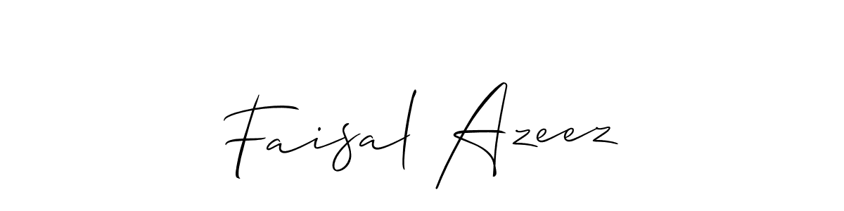 Make a beautiful signature design for name Faisal Azeez. With this signature (Allison_Script) style, you can create a handwritten signature for free. Faisal Azeez signature style 2 images and pictures png