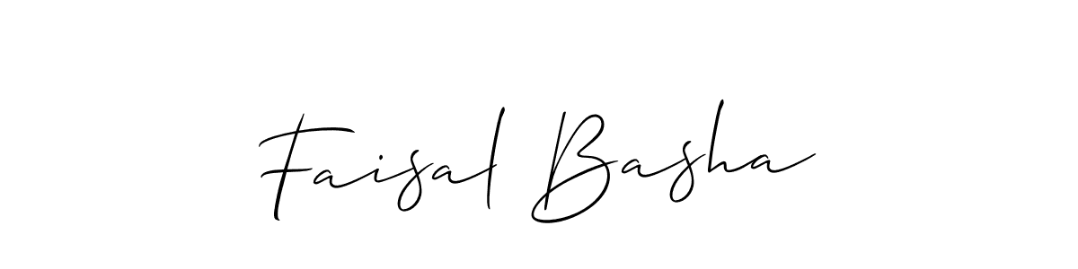 Make a beautiful signature design for name Faisal Basha. With this signature (Allison_Script) style, you can create a handwritten signature for free. Faisal Basha signature style 2 images and pictures png