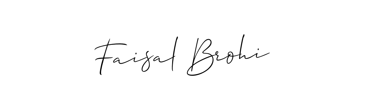 It looks lik you need a new signature style for name Faisal Brohi. Design unique handwritten (Allison_Script) signature with our free signature maker in just a few clicks. Faisal Brohi signature style 2 images and pictures png