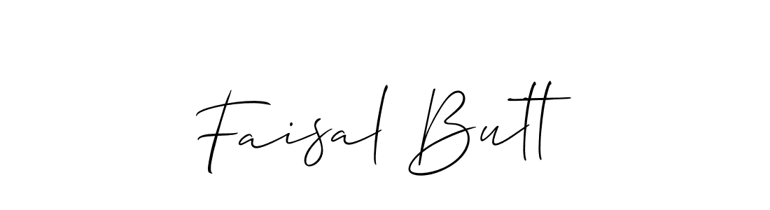 You should practise on your own different ways (Allison_Script) to write your name (Faisal Butt) in signature. don't let someone else do it for you. Faisal Butt signature style 2 images and pictures png