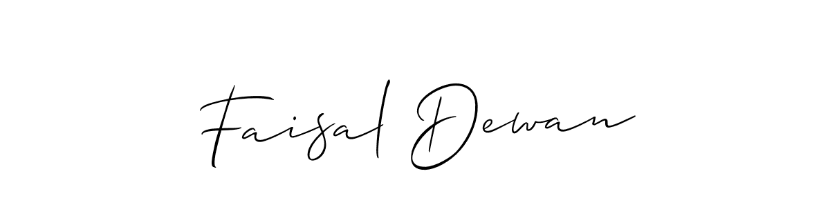 How to make Faisal Dewan name signature. Use Allison_Script style for creating short signs online. This is the latest handwritten sign. Faisal Dewan signature style 2 images and pictures png