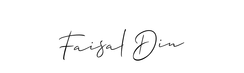 Create a beautiful signature design for name Faisal Din. With this signature (Allison_Script) fonts, you can make a handwritten signature for free. Faisal Din signature style 2 images and pictures png