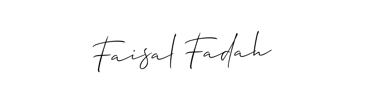 Create a beautiful signature design for name Faisal Fadah. With this signature (Allison_Script) fonts, you can make a handwritten signature for free. Faisal Fadah signature style 2 images and pictures png