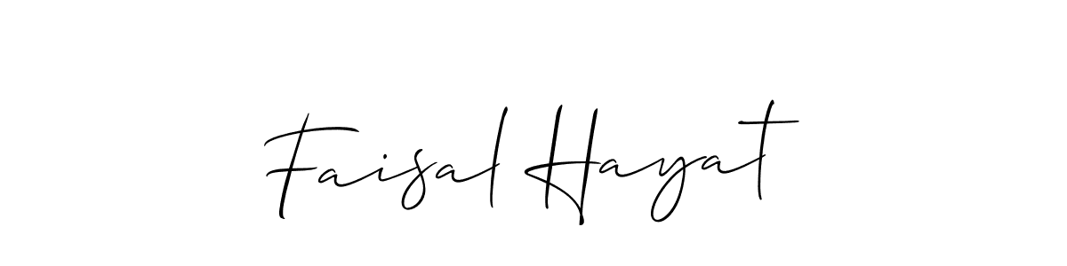 Allison_Script is a professional signature style that is perfect for those who want to add a touch of class to their signature. It is also a great choice for those who want to make their signature more unique. Get Faisal Hayat name to fancy signature for free. Faisal Hayat signature style 2 images and pictures png