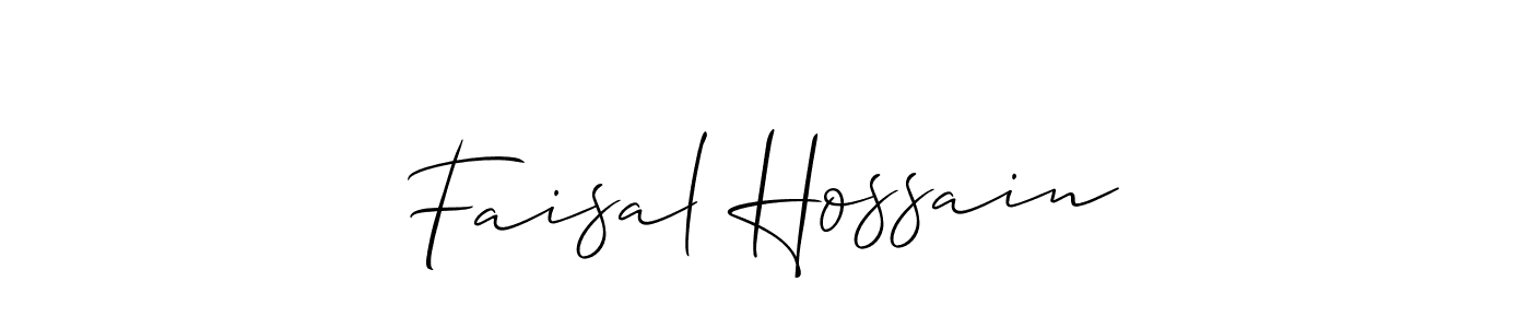 Also we have Faisal Hossain name is the best signature style. Create professional handwritten signature collection using Allison_Script autograph style. Faisal Hossain signature style 2 images and pictures png