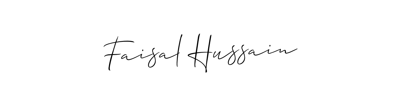 Also we have Faisal Hussain name is the best signature style. Create professional handwritten signature collection using Allison_Script autograph style. Faisal Hussain signature style 2 images and pictures png