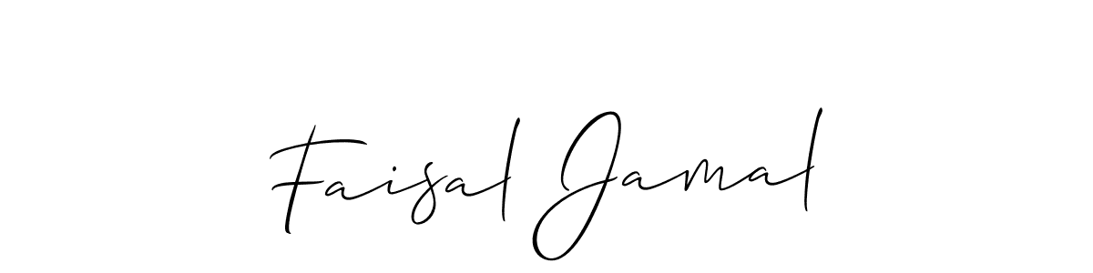 Also You can easily find your signature by using the search form. We will create Faisal Jamal name handwritten signature images for you free of cost using Allison_Script sign style. Faisal Jamal signature style 2 images and pictures png