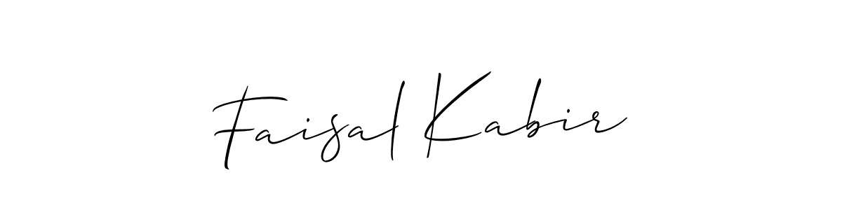 Make a beautiful signature design for name Faisal Kabir. With this signature (Allison_Script) style, you can create a handwritten signature for free. Faisal Kabir signature style 2 images and pictures png