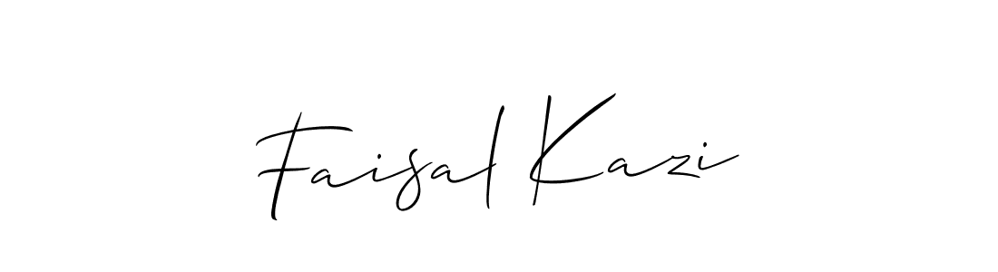 Make a short Faisal Kazi signature style. Manage your documents anywhere anytime using Allison_Script. Create and add eSignatures, submit forms, share and send files easily. Faisal Kazi signature style 2 images and pictures png