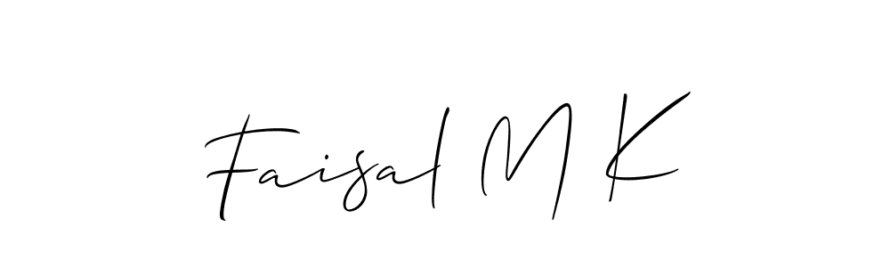 This is the best signature style for the Faisal M K name. Also you like these signature font (Allison_Script). Mix name signature. Faisal M K signature style 2 images and pictures png