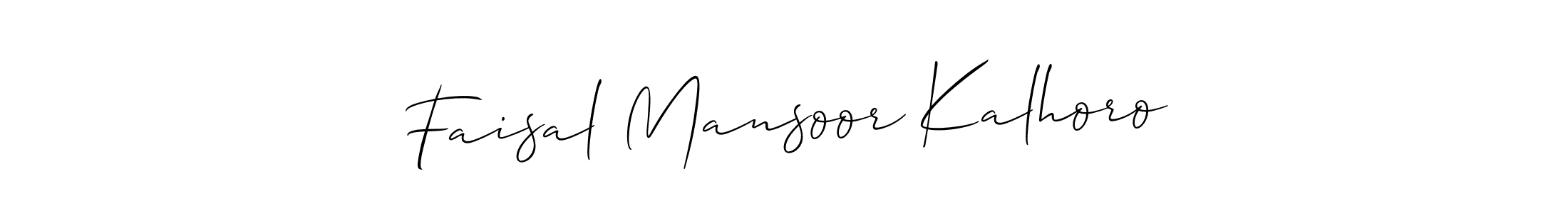 Also You can easily find your signature by using the search form. We will create Faisal Mansoor Kalhoro name handwritten signature images for you free of cost using Allison_Script sign style. Faisal Mansoor Kalhoro signature style 2 images and pictures png