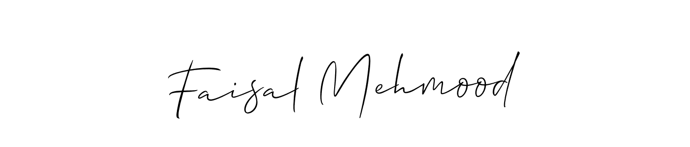 Make a beautiful signature design for name Faisal Mehmood. With this signature (Allison_Script) style, you can create a handwritten signature for free. Faisal Mehmood signature style 2 images and pictures png