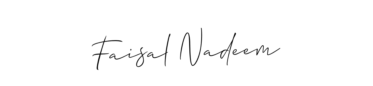 Also You can easily find your signature by using the search form. We will create Faisal Nadeem name handwritten signature images for you free of cost using Allison_Script sign style. Faisal Nadeem signature style 2 images and pictures png