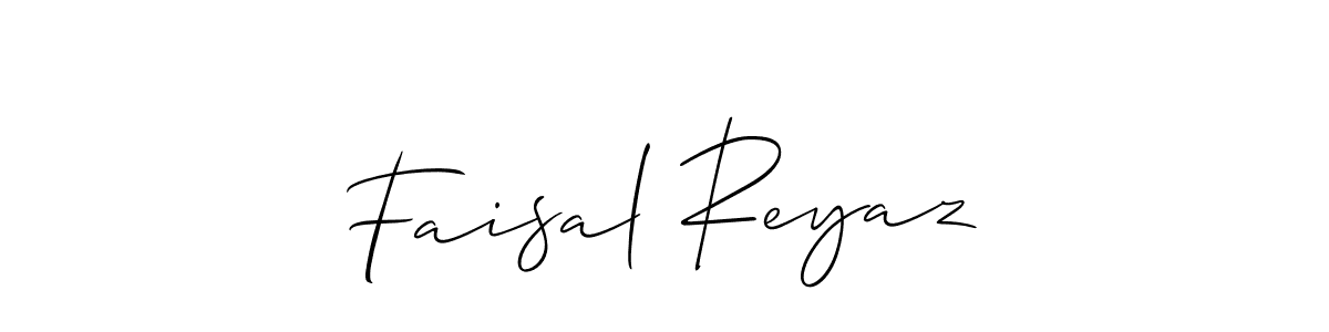 Create a beautiful signature design for name Faisal Reyaz. With this signature (Allison_Script) fonts, you can make a handwritten signature for free. Faisal Reyaz signature style 2 images and pictures png