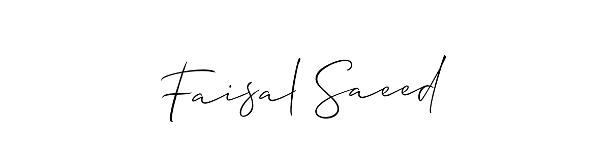 It looks lik you need a new signature style for name Faisal Saeed. Design unique handwritten (Allison_Script) signature with our free signature maker in just a few clicks. Faisal Saeed signature style 2 images and pictures png