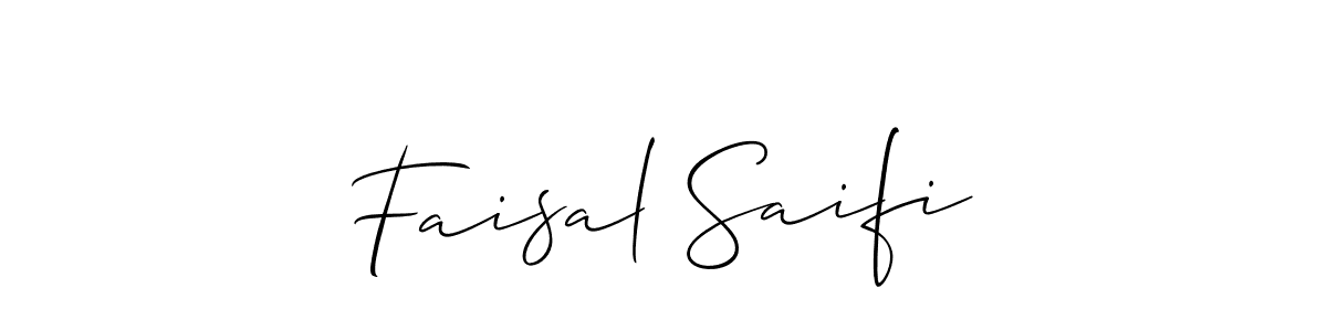 How to make Faisal Saifi name signature. Use Allison_Script style for creating short signs online. This is the latest handwritten sign. Faisal Saifi signature style 2 images and pictures png