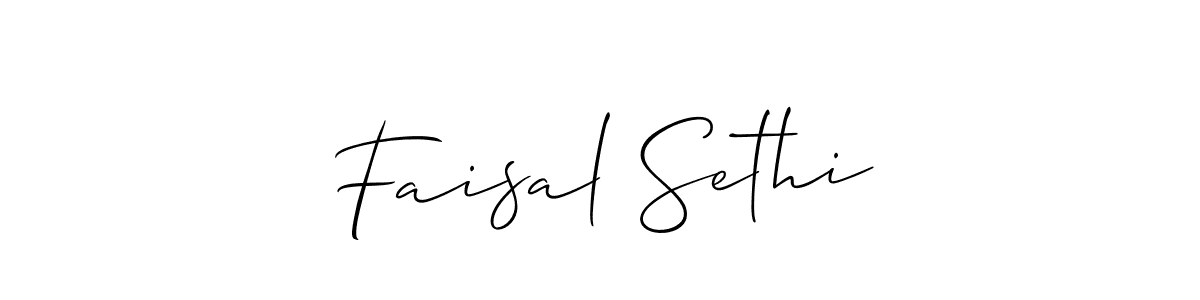 Allison_Script is a professional signature style that is perfect for those who want to add a touch of class to their signature. It is also a great choice for those who want to make their signature more unique. Get Faisal Sethi name to fancy signature for free. Faisal Sethi signature style 2 images and pictures png