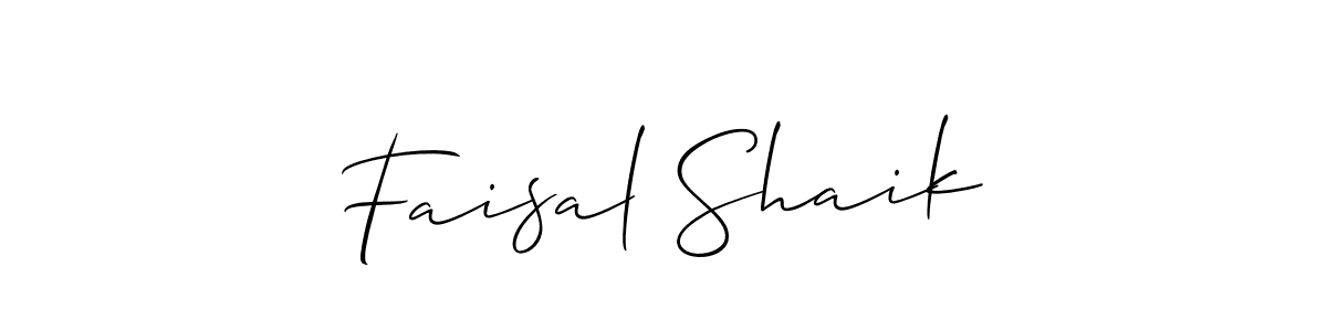 Create a beautiful signature design for name Faisal Shaik. With this signature (Allison_Script) fonts, you can make a handwritten signature for free. Faisal Shaik signature style 2 images and pictures png