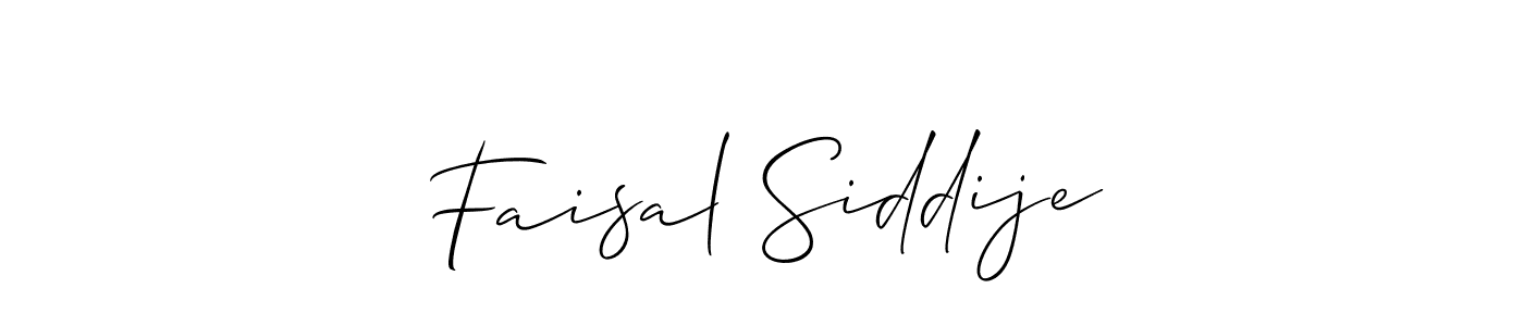 Also You can easily find your signature by using the search form. We will create Faisal Siddije name handwritten signature images for you free of cost using Allison_Script sign style. Faisal Siddije signature style 2 images and pictures png