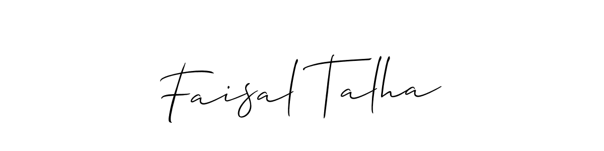 Also You can easily find your signature by using the search form. We will create Faisal Talha name handwritten signature images for you free of cost using Allison_Script sign style. Faisal Talha signature style 2 images and pictures png