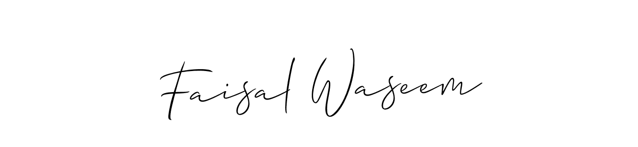 Design your own signature with our free online signature maker. With this signature software, you can create a handwritten (Allison_Script) signature for name Faisal Waseem. Faisal Waseem signature style 2 images and pictures png