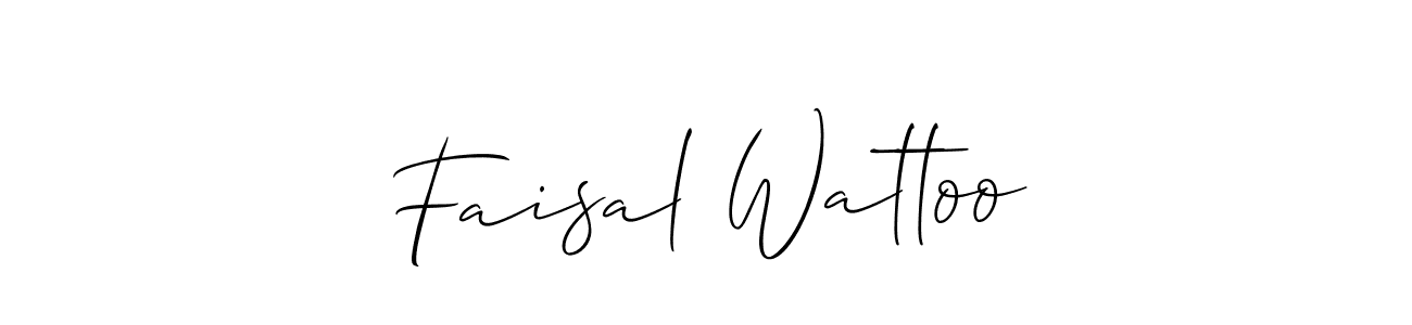 How to make Faisal Wattoo signature? Allison_Script is a professional autograph style. Create handwritten signature for Faisal Wattoo name. Faisal Wattoo signature style 2 images and pictures png