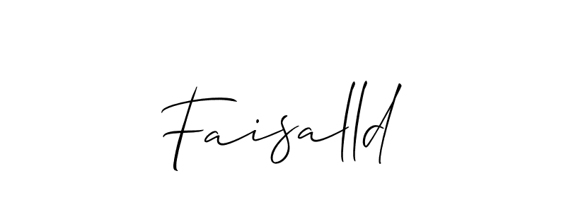 Design your own signature with our free online signature maker. With this signature software, you can create a handwritten (Allison_Script) signature for name Faisalld. Faisalld signature style 2 images and pictures png