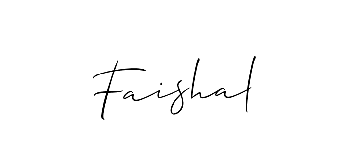 Create a beautiful signature design for name Faishal. With this signature (Allison_Script) fonts, you can make a handwritten signature for free. Faishal signature style 2 images and pictures png