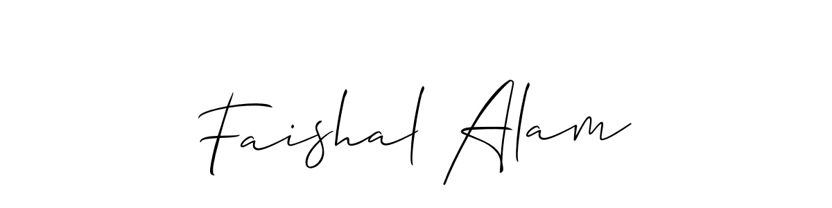 Similarly Allison_Script is the best handwritten signature design. Signature creator online .You can use it as an online autograph creator for name Faishal Alam. Faishal Alam signature style 2 images and pictures png
