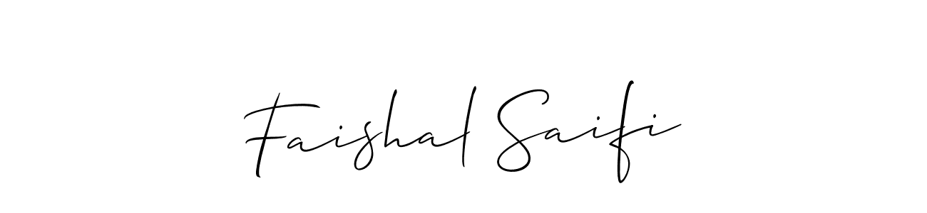 Similarly Allison_Script is the best handwritten signature design. Signature creator online .You can use it as an online autograph creator for name Faishal Saifi. Faishal Saifi signature style 2 images and pictures png