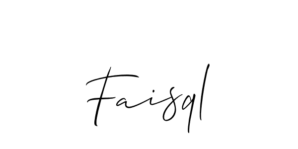 Use a signature maker to create a handwritten signature online. With this signature software, you can design (Allison_Script) your own signature for name Faisql. Faisql signature style 2 images and pictures png