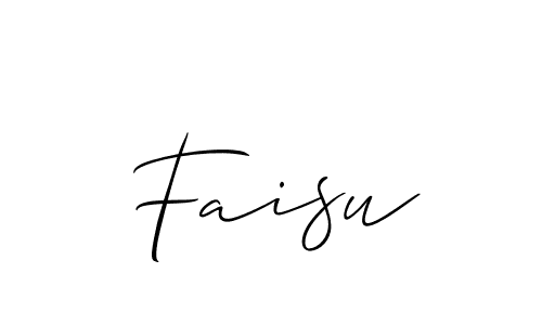 Make a beautiful signature design for name Faisu. With this signature (Allison_Script) style, you can create a handwritten signature for free. Faisu signature style 2 images and pictures png