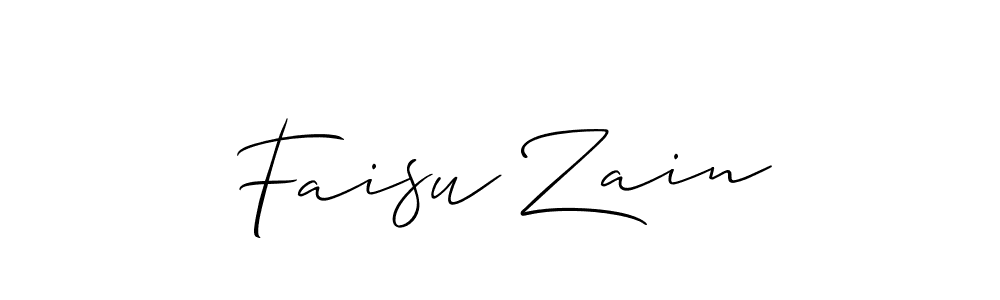 The best way (Allison_Script) to make a short signature is to pick only two or three words in your name. The name Faisu Zain include a total of six letters. For converting this name. Faisu Zain signature style 2 images and pictures png