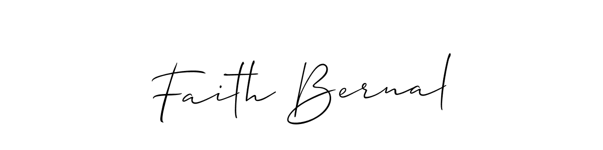 Design your own signature with our free online signature maker. With this signature software, you can create a handwritten (Allison_Script) signature for name Faith Bernal. Faith Bernal signature style 2 images and pictures png