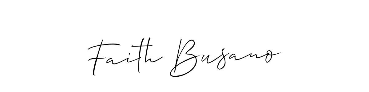 Use a signature maker to create a handwritten signature online. With this signature software, you can design (Allison_Script) your own signature for name Faith Busano. Faith Busano signature style 2 images and pictures png